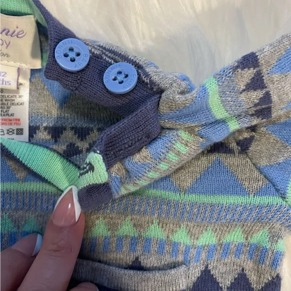 Bonnie Baby London Knit Onesie | SZ 6-12 months